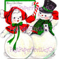 Vintage Printable Cute Snowman Christmas Card Images 3 Sizes Fussy Cuts Collages Full Cards PDF Instant Digital Download ALL Snowmen Clipart