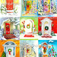 63 Vintage Printable Christmas House Front Doors Snowy Entrances Collage Sheets Retro MCM Card Images PDF Instant Digital Download JPEGs