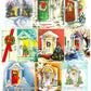 63 Vintage Printable Christmas House Front Doors Snowy Entrances Collage Sheets Retro MCM Card Images PDF Instant Digital Download JPEGs