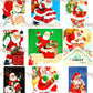 36 Vintage Christmas Santa Claus Chimney Collages and Full Size Card Images PDF Instant Digital Download MCM Xmas Rooftop Fireplace Clipart