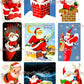 36 Vintage Christmas Santa Claus Chimney Collages and Full Size Card Images PDF Instant Digital Download MCM Xmas Rooftop Fireplace Clipart