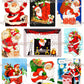 36 Vintage Christmas Santa Claus Chimney Collages and Full Size Card Images PDF Instant Digital Download MCM Xmas Rooftop Fireplace Clipart