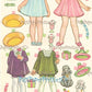 Vintage Paper Dolls Tina and Trudy Twin Dolls with Matching Wardrobes c. 1967 Printable PDF Instant Digital Download Cute Little Girls