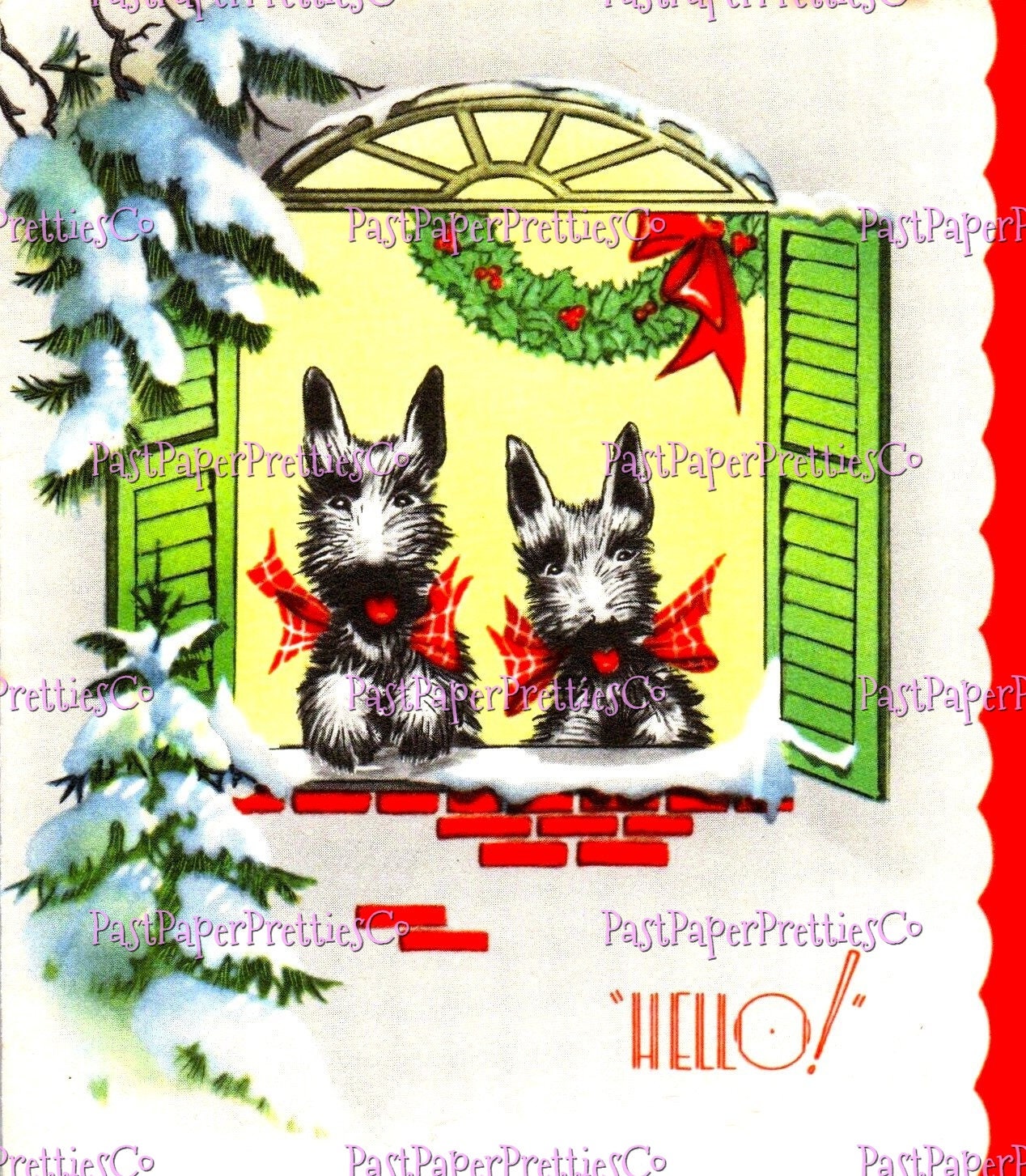 27 Vintage Printable Christmas Scottie Dog Collage Sheets & Full Card Images PDF Instant Digital Download Cute MCM Holiday Puppies Clipart