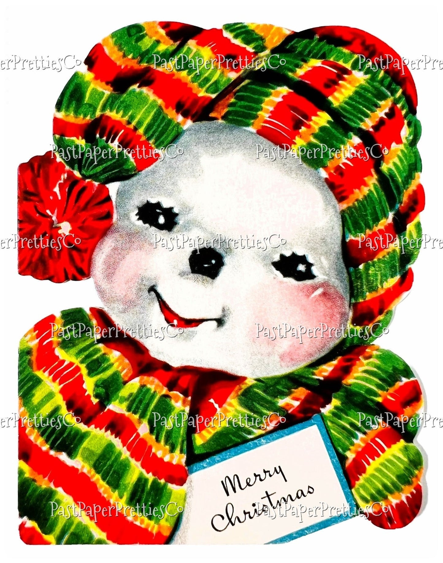 18 Vintage Christmas Jolly Snowman Faces Portraits Collage and Full Card Images PDF Instant Digital Download MCM Xmas Snow People Clipart