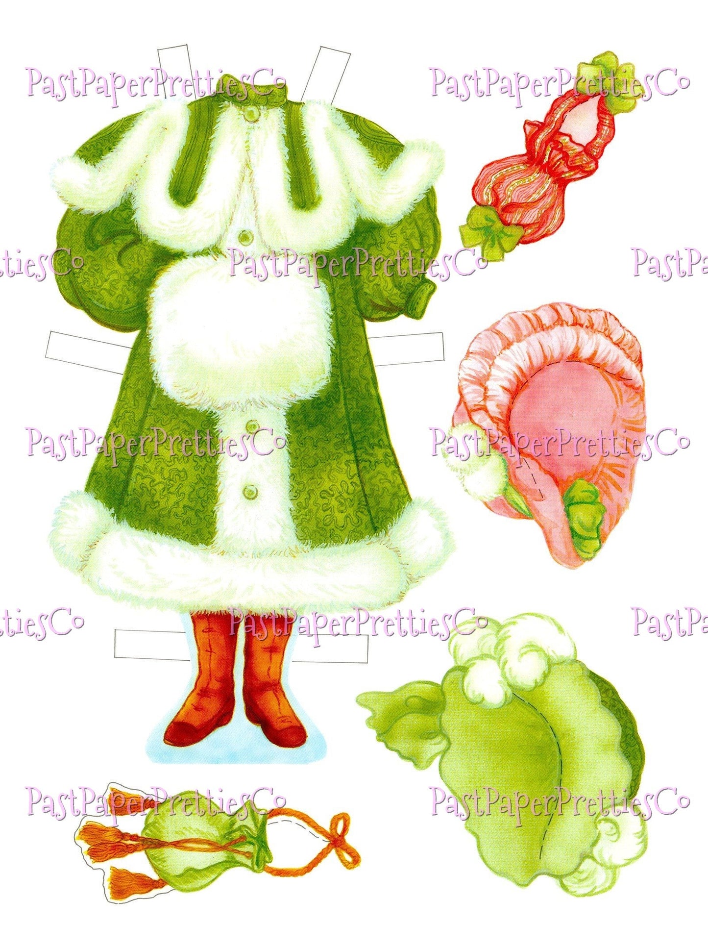 Vintage Christmas Nutcracker Paper Dolls Sugarplum Dreams Printable PDF Instant Digital Download Pretty Girl Ballet Holiday Clip Art