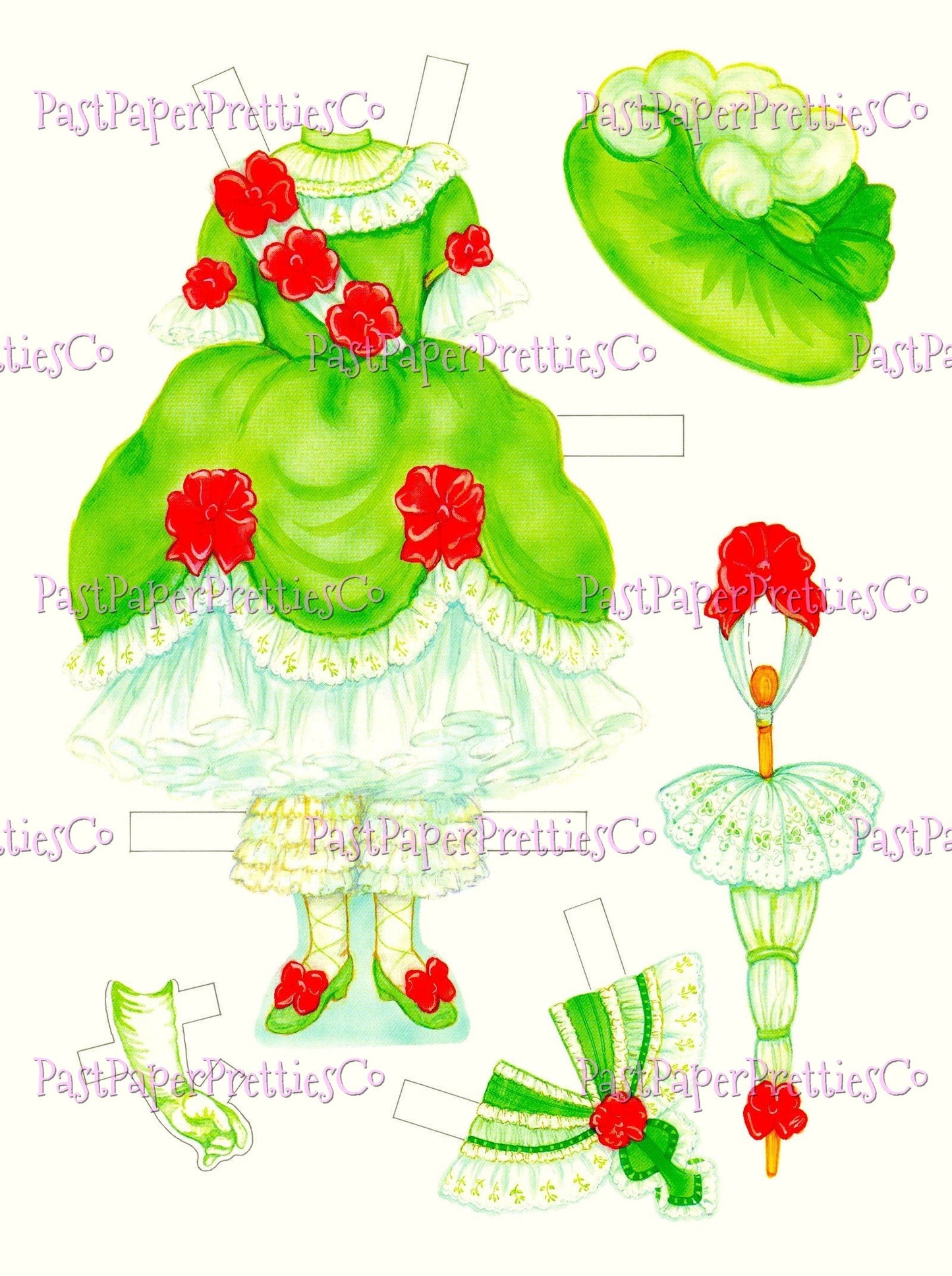 Vintage Christmas Nutcracker Paper Dolls Sugarplum Dreams Printable PDF Instant Digital Download Pretty Girl Ballet Holiday Clip Art