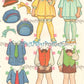 Vintage Paper Dolls Tina and Trudy Twin Dolls with Matching Wardrobes c. 1967 Printable PDF Instant Digital Download Cute Little Girls