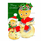 Vintage Adorable Gingerbread Mom and Boy Christmas Card Image Instant Digital Download Kitsch Mid Century Holiday Clipart JPG PNG