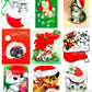 Vintage Printable Christmas Cats in Hats Card Collage Sheets and Full Images  ALL Holiday Kitties PDF Instant Digital Download 2 Sizes