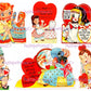 Vintage Printable Valentine Ladies Girly Glam Beauty Fashion Self Care Themed Cards Collage Sheets PDF Instant Digital Download 24 Designs