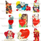 72 Vintage Printable Retro Halloween Valentine Cards Collage Sheets Cute Spooky Images PDF Instant Digital Download ALL Halloween Themed