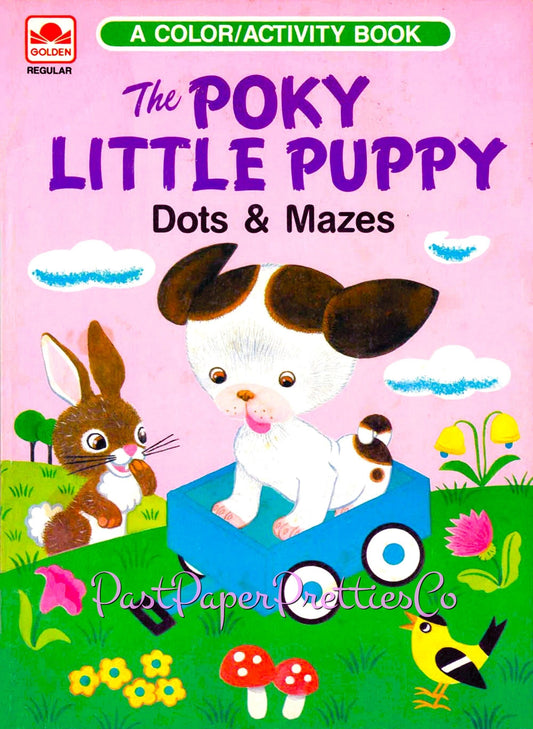 Vintage Printable Coloring Book The Poky Little Puppy Dots & Mazes PDF Instant Digital Download Cute Activity Book 50 Pages