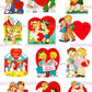 68 Vintage Cute Valentine Couples Little Sweethearts Card Collage Sheets Boys Girls In Love Printable PDF Instant Digital Download 300 dpi