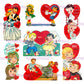 68 Vintage Cute Valentine Couples Little Sweethearts Card Collage Sheets Boys Girls In Love Printable PDF Instant Digital Download 300 dpi