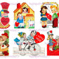 68 Vintage Cute Valentine Couples Little Sweethearts Card Collage Sheets Boys Girls In Love Printable PDF Instant Digital Download 300 dpi