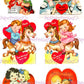 68 Vintage Cute Valentine Couples Little Sweethearts Card Collage Sheets Boys Girls In Love Printable PDF Instant Digital Download 300 dpi