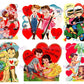 68 Vintage Cute Valentine Couples Little Sweethearts Card Collage Sheets Boys Girls In Love Printable PDF Instant Digital Download 300 dpi