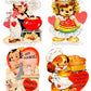 48 Vintage Cooking Valentines Day Cards Cute Chefs Bakers Baking Collage Sheets Printable PDF Instant Digital Download Retro Kitchen Themed