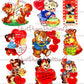 72 Vintage Teddy Bear Valentines Day Cards All Teddies Animal Themed Collage Sheets Printable PDF Instant Digital Download 2 Sizes