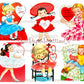 48 Vintage Cute Girly Girls Valentines Day Cards Retro Collage Sheets Printable PDF Instant Digital Download ALL Sweet Little Ladies Clipart