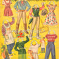Vintage Paper Dolls The Coke Crowd 8 Teenager Dolls 1946 Printable PDF Instant Digital Download Boy Girl Teen Friends Clip Art
