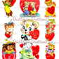 72 Vintage Teddy Bear Valentines Day Cards All Teddies Animal Themed Collage Sheets Printable PDF Instant Digital Download 2 Sizes