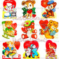 72 Vintage Teddy Bear Valentines Day Cards All Teddies Animal Themed Collage Sheets Printable PDF Instant Digital Download 2 Sizes
