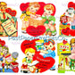 54 Vintage School Classroom Valentines Day Cards Retro Collage Sheets Printable PDF Instant Digital Download Teacher Classmates Themed