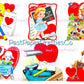 54 Vintage School Classroom Valentines Day Cards Retro Collage Sheets Printable PDF Instant Digital Download Teacher Classmates Themed