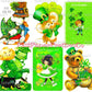 12 Vintage Retro 80s St Patricks Day Card Images All Eighties Children Animals Leprechauns Collages Printable PDF Instant Digital Download