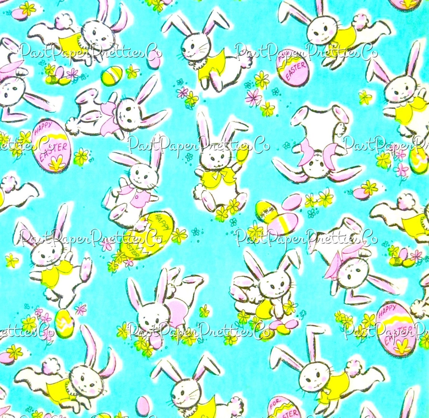 Vintage Printable Easter Gift Wrap 6 Pack Designs Retro Springtime Wrapping Paper Collage Sheets PDF Instant Digital Download MCM Bunnies