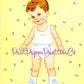 Vintage Paper Dolls Baby Album 1961 Cute Babies Toddlers Toys Clothing Printable PDF Instant Digital Download Retro Infant Clipart