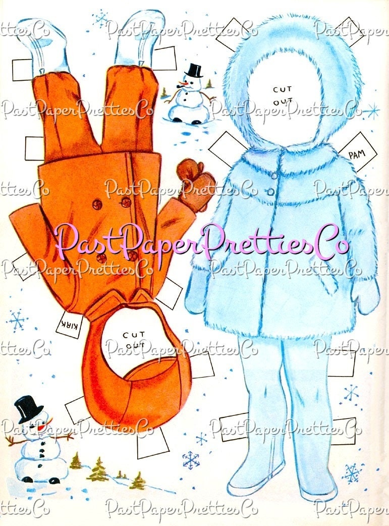 Vintage Paper Dolls Baby Album 1961 Cute Babies Toddlers Toys Clothing Printable PDF Instant Digital Download Retro Infant Clipart