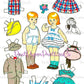 Vintage MCM Family Paper Doll Sets Retro Growing-Up Dolls Printable PDF Instant Digital Download Papercraft Play Sets 2 Sizes