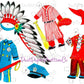 Vintage Paper Dolls Cute Little Boy Playing Dress Up Printable Collage Sheets PDF Instant Digital Download Cowboy Firechief Sports Costumes