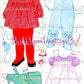 Vintage Paper Dolls Baby Album 1961 Cute Babies Toddlers Toys Clothing Printable PDF Instant Digital Download Retro Infant Clipart