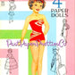 Vintage Paper Dolls Junior Vogue Printable PDF Instant Digital Download 4 Pretty Stylish Teens Cut Outs Clipart