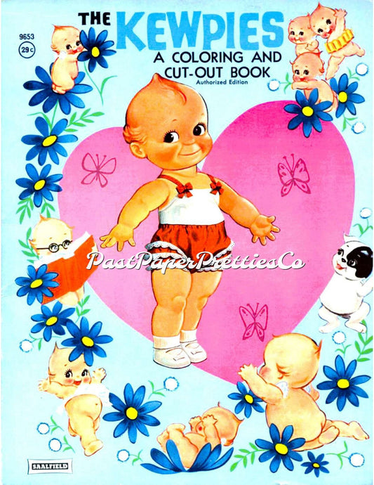 Vintage The Kewpies Coloring and Cut-Out Book Printable PDF Instant Digital Download Cutie Cupies Dolls Clip Art 100 Pages to Color