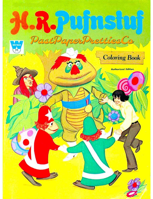 Vintage H.R. Pufnstuf Coloring Book 1970 PDF Instant Digital Download 127 Nostalgic Pages to Color