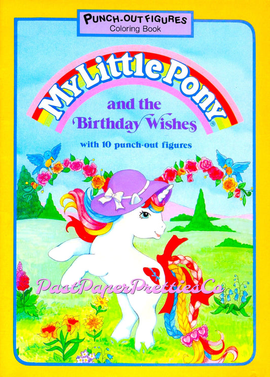 Vintage My Little Pony Coloring Book & Paper Dolls Printable PDF Instant Digital Download Retro 1980s Birthday Wishes 33 Pages