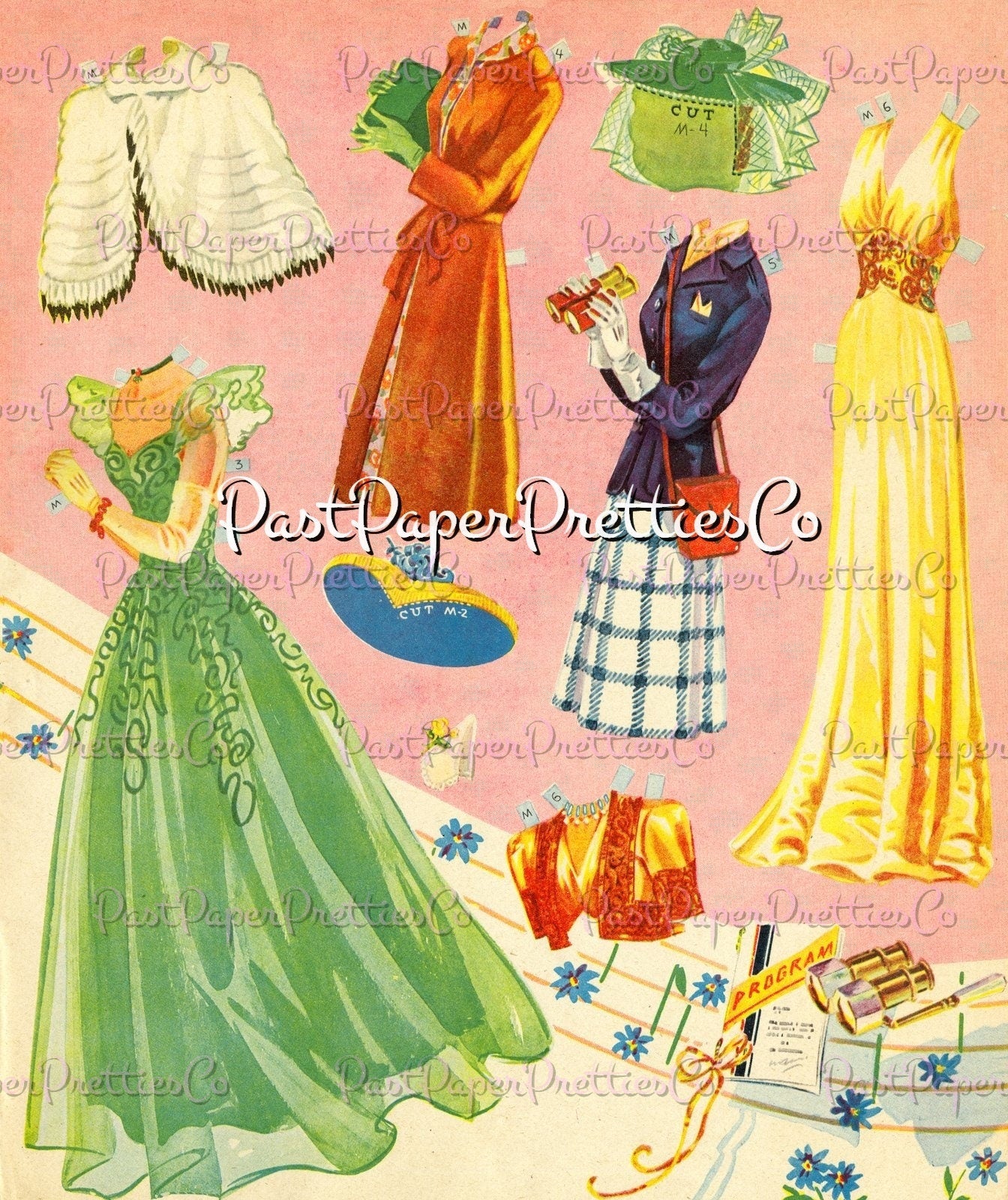 Vintage Musical Ladies Paper Dolls Hour of Charm 1943 Printable PDF Instant Digital Download All Girl Orchestra Choir Singers Violinist