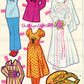 Vintage Paper Dolls Here Comes The Bride Retro 1971 Printable PDF Instant Digital Download Groovy Wedding Party Dolls & Clothes Clip Art