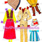 Vintage Bridal Paper Dolls 1971 Printable PDF Instant Digital Download Groovy Hippie Chick Flower Child Retro Bride Groom Clothes Clip Art