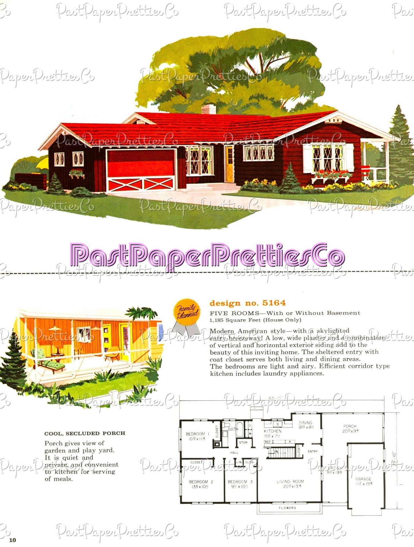 Vintage 12 MCM Family Planned Homes Unusual House Plans Retro Mid Century Modern Homes 1959 Printable Book PDF Instant Digital Download