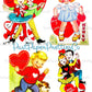 Vintage Printable Valentines Day Cards Rollerskating Girls and Boys All Roller Skate Themed Collage Sheets PDF Instant Digital Download