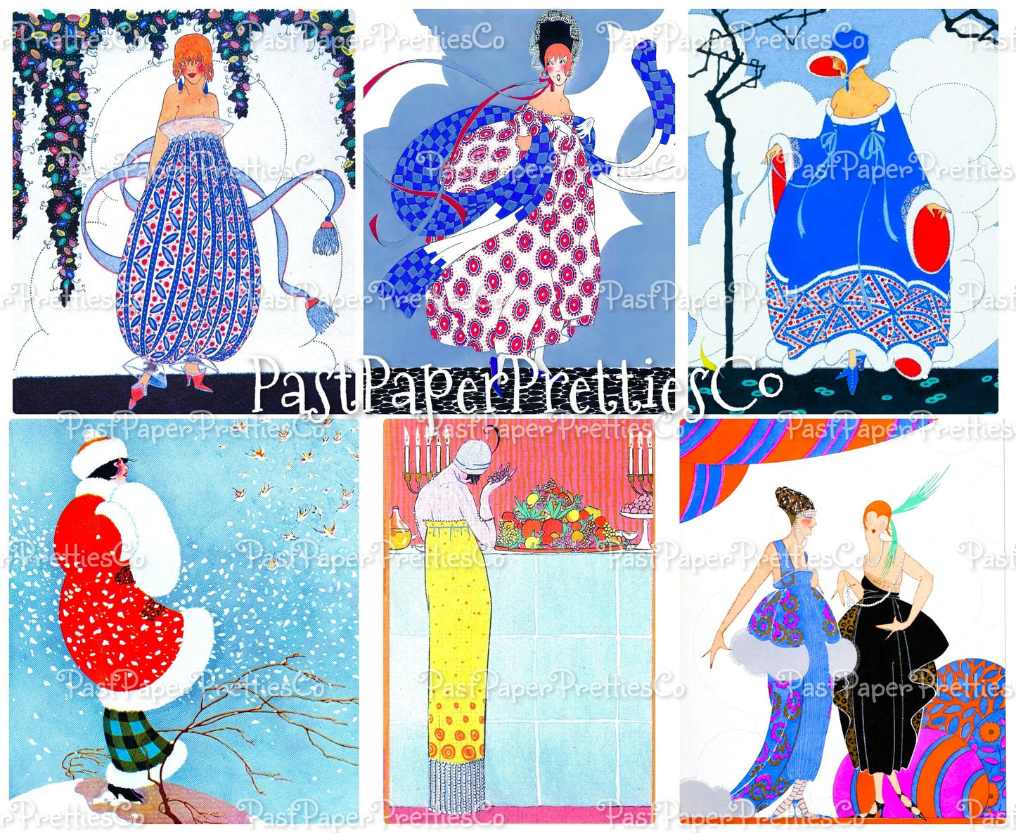 Vintage Sassy Art Deco Ladies of Fashion 18 Beautiful Gowns Flapper Era Printable Art PDF Instant Digital Download Roaring 20s Cover Girls