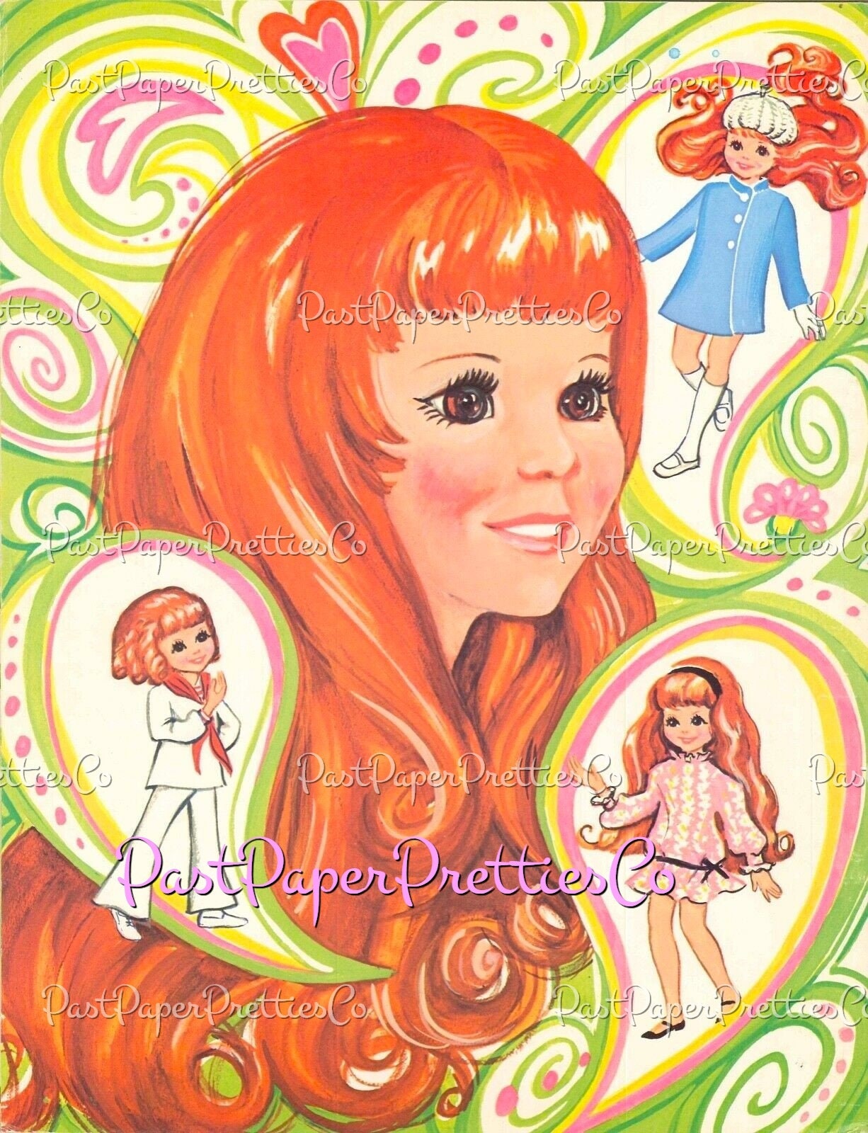 Vintage Paper Dolls Crissy Doll with Growing Hair Retro 1970 Printable PDF Instant Digital Download Cute Childhood Toy Doll Clip Art