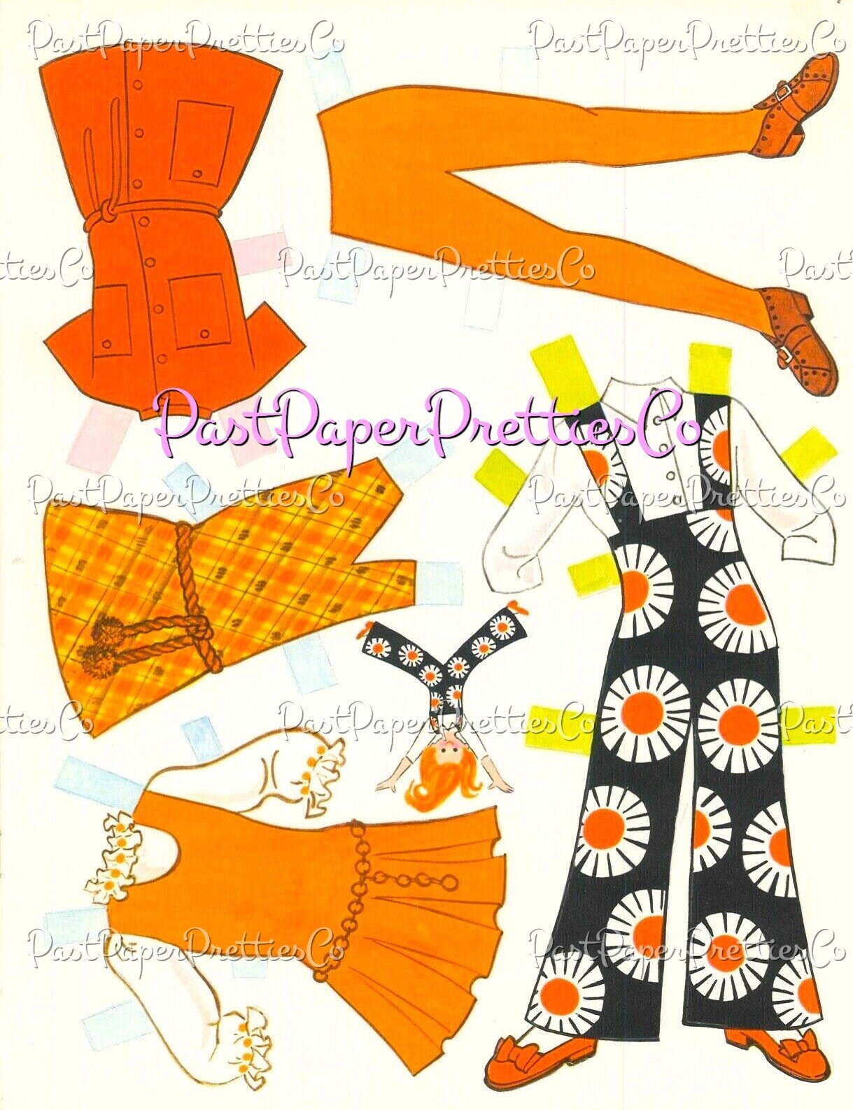 Vintage Paper Dolls Crissy Doll with Growing Hair Retro 1970 Printable PDF Instant Digital Download Cute Childhood Toy Doll Clip Art