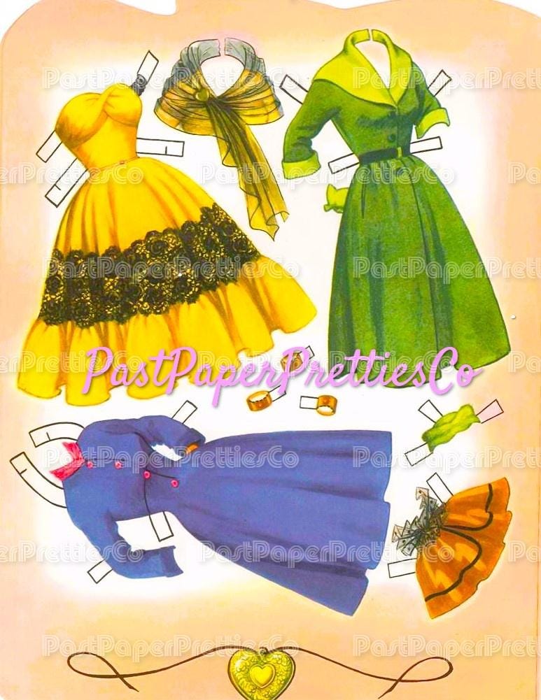 Vintage Paper Dolls The Heart of Julia Jones 1964 Printable PDF Instant Digital Download Retro Sisters Comic Strip Clipart